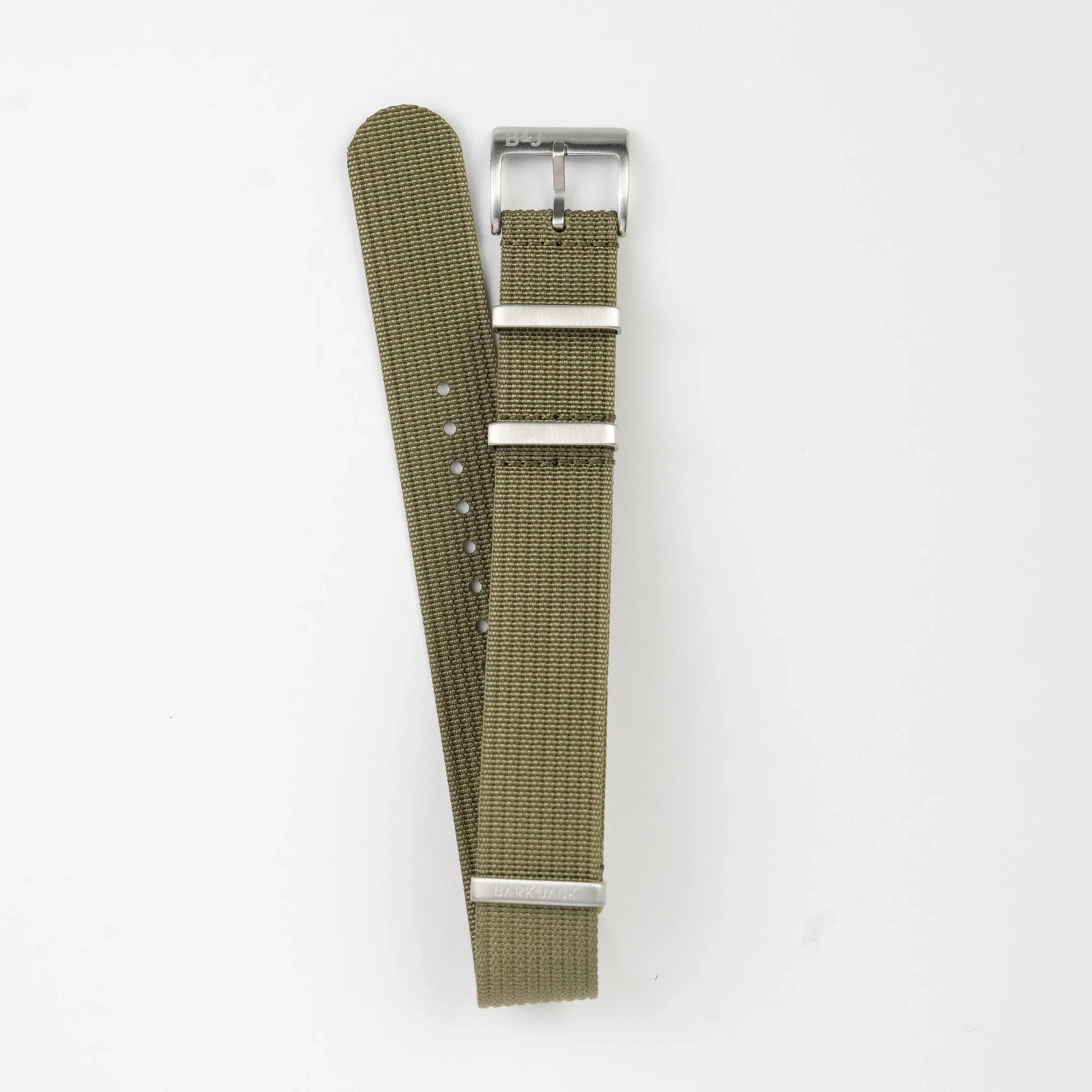 Army Green Ribbed Nylon - Image 3