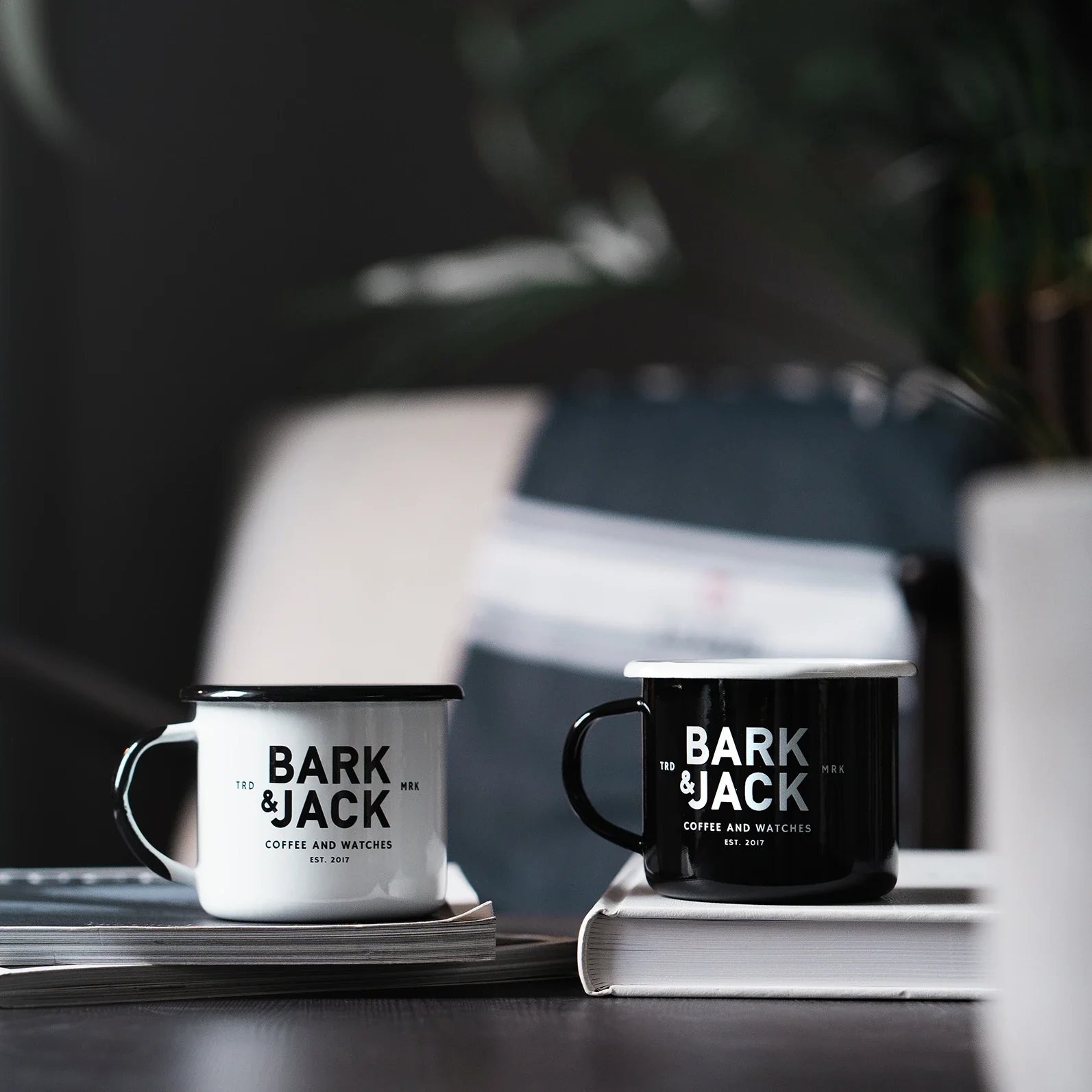 Black Enamel Coffee Mug - Image 4